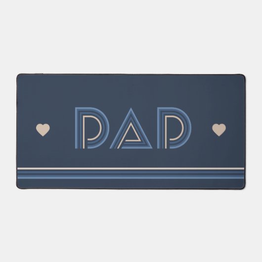 パパ、名誉の柱(ストライプ) デスクマット (正面)