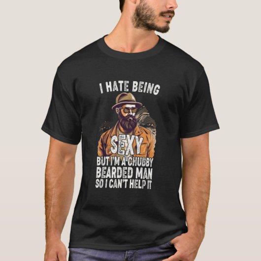 パパ 夫 太め ひげ男 ヒゲ Tシャツ (正面)