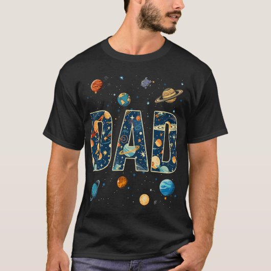 パパ 宇宙 ロケット 宇宙飛行士 おもしろ 天文学 Tシャツ (正面)