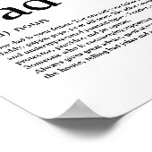 パパ、定義、モダンタイポグラフィ ポスター (角)