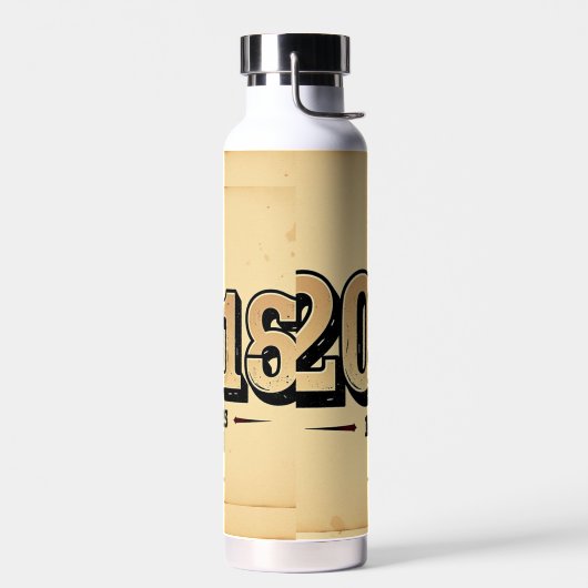 パパ[年]から – はっきりしたヴィンテージタイポグラフィ水B ウォーターボトル (左面)