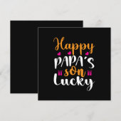 パパ 幸せなパパの息子 ラッキー 招待状 (正面/裏面)