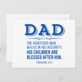 パパ – 彼の子供はクリスチ賛美ャンの父である シーズンポストカード (正面/裏面)