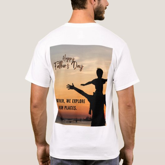 パパ:思い出の裏にいる男 Tシャツ (裏面)