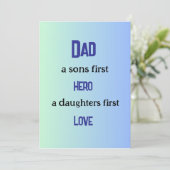 パパ、息子の最初のヒーロー、娘の最初の愛 カード (スタンド正面)