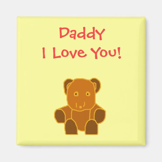 パパ – 愛してる！-マグネット マグネット (正面)