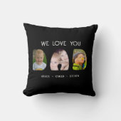 パパ – 愛してる!写真と名前でパーソナライズ クッション (正面)