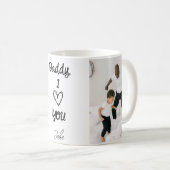 パパ、愛してる | 写真パーソナライズされたのマググ コーヒーマグカップ (正面右)