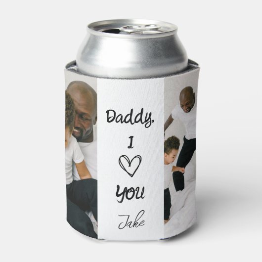 パパ、愛してる | 写真パーソナライズされたクーラーボックス 缶クーラー (缶正面)
