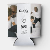 パパ、愛してる | 写真パーソナライズされたクーラーボックス 缶クーラー (正面)