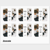 パパ、愛してる | 写真パーソナライズされたシール スクエアシール (シート)