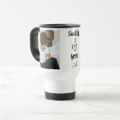 パパ、愛してる | 写真パーソナライズされたタンブラー トラベルマグ (正面左)