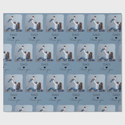 パパ、愛してる」 – 父の日のために –  ラッピングペーパー (フラット)