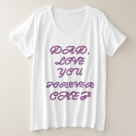 パパ、愛する永遠のシェフ2 プラスサイズTシャツ (デザイン正面)