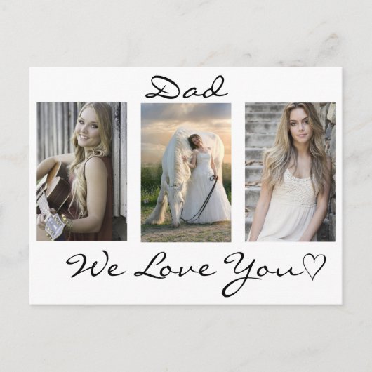 パパ、愛する父の日の写真はがき ポストカード (正面)