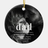 パパ | 感傷的な写真記念クリスマス セラミックオーナメント (正面)