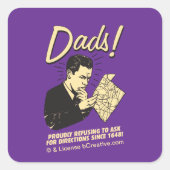 パパ：指示を拒否頼する スクエアシール (正面)