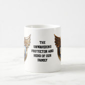 パパ、揺るぎない保護者と英雄の父の日 コーヒーマグカップ (中央)