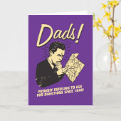 パパ: 方向を頼むことを断ること カード (黄色い花)