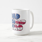パパ。旦那。ヒーロー. – 愛国的な献上品 コーヒーマグカップ (正面右)