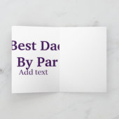 パパ 最高 by par 灰 黒 父の日 ネームシンプル カード (内部)