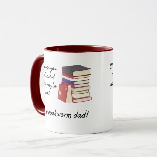 パパ、本 マグカップ (正面左)