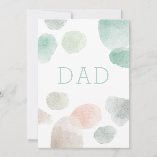 パパ。水の色パステル抽象芸術ハッピーファーズデー (正面)