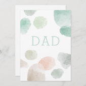 パパ。水の色パステル抽象芸術ハッピーファーズデー (正面/裏面)