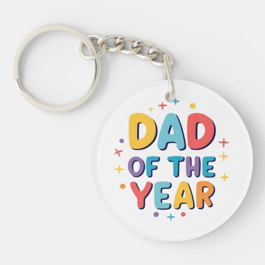 パパ – 父おもしろいの日贈り物 キーホルダー (正面)
