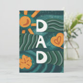 パパ - 父の日のグリーン シーズンカード (スタンド正面)