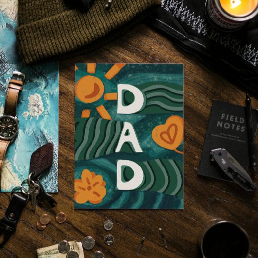 パパ - 父の日のグリーン シーズンカード