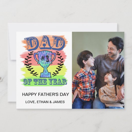 パパ – 父の日のフォトカード カード (正面)