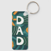 パパ - 父の日感謝デー グリーン キーホルダー (裏面)