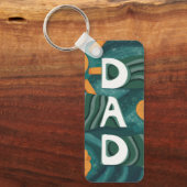パパ - 父の日感謝デー グリーン キーホルダー (正面)