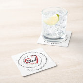 パパ – 父の日 スクエアペーパーコースター (インサイチュ)