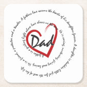 パパ – 父の日 スクエアペーパーコースター (正面)