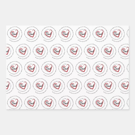 パパ – 父の日 ラッピングペーパーシート (正面)