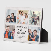 パパ |父カスタムの日素朴の写真コラージュ フォトプラーク (側面)