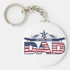 パパ、父、自然な生まれるパパ キーホルダー