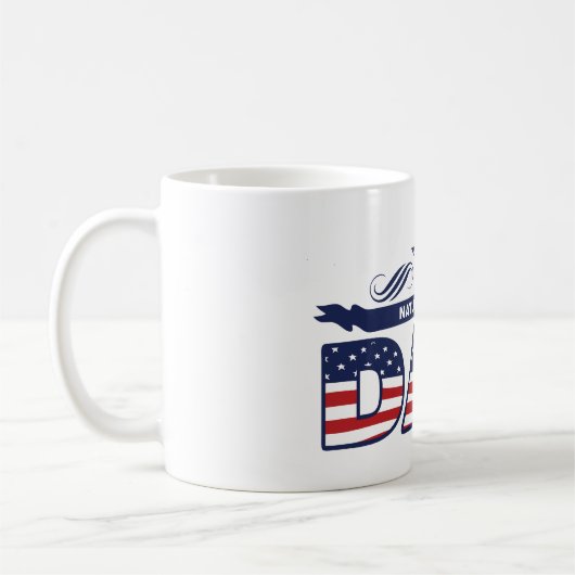 パパ、父、自然な生まれるパパ コーヒーマグカップ (左)