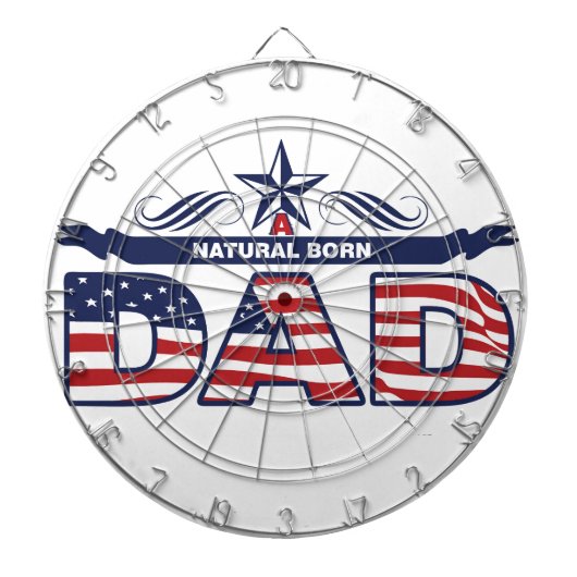 パパ、父、自然な生まれるパパ ダーツボード (正面)