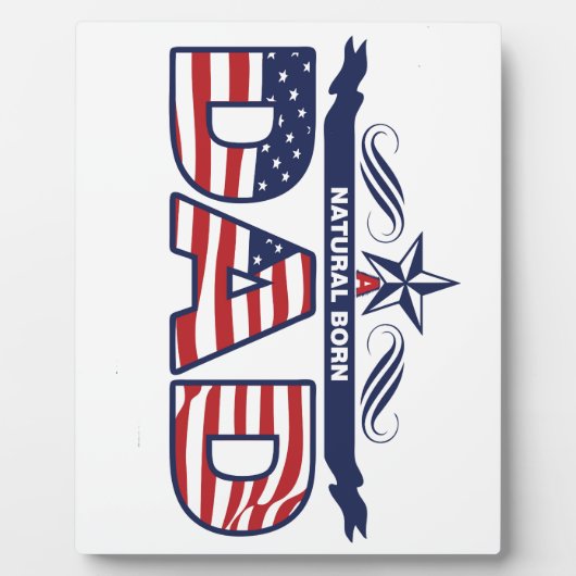 パパ、父、自然な生まれるパパ フォトプラーク (正面)