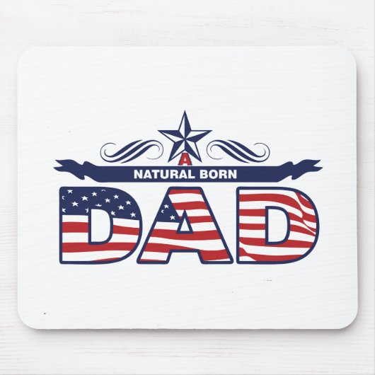 パパ、父、自然な生まれるパパ マウスパッド (正面)