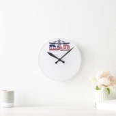 パパ、父、自然な生まれるパパ ラウンド壁時計 (ホーム)