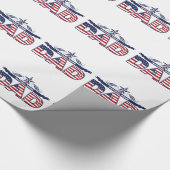 パパ、父、自然な生まれるパパ ラッピングペーパー (角)