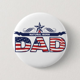 パパ、父、自然な生まれるパパ 缶バッジ