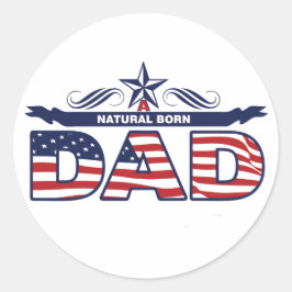 パパ、父、自然の生まれパパ ラウンドシール