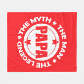 パパ。男だ。神話。凡例。 フリースブランケット (正面(横))