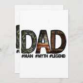 パパ – 男の神話の伝説のパパ;父;脂肪 招待状 (正面/裏面)