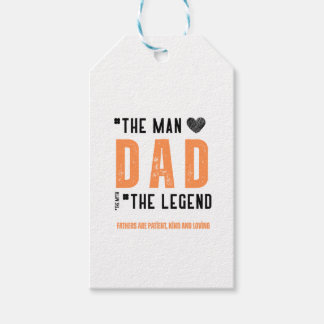 「パパ：男、伝説 – 心のこもった父の日 ギフトタグ